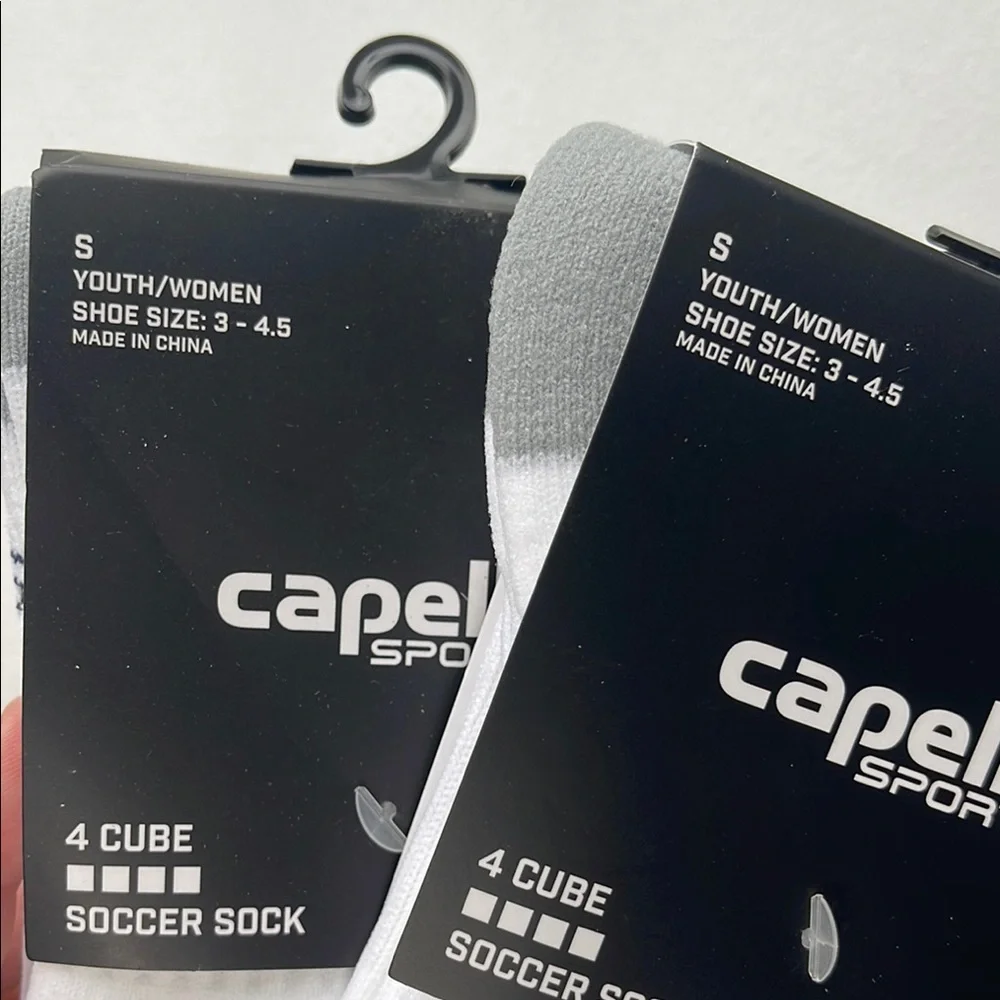 Capelli of New York White and Navy Athletic Socks